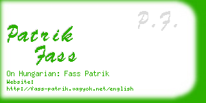 patrik fass business card